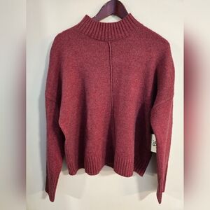 Max Studio Maroon Burgundy Turtleneck Sweater Pullover Knit Size XL
